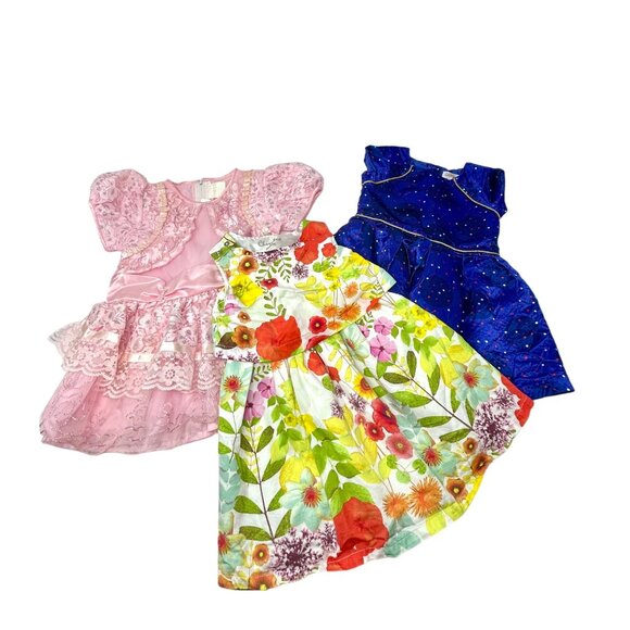 Toddler Girl's - Adorable Party Dresses in Pink, Purple, and White Floral, Size - Picture 2 of 16